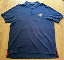 Polo Ralph Lauren Mens Polo Shirt 2XL Blue RLYC Yacht Club Logo Flag