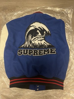 Supreme Wave Varsity Jacket Ss4 Size Small | eBay