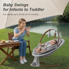 Monamii Baby Swing, Baby Swings for Infants, Electric Swing with Music Speaker -