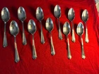 Gorham  Sterling Silver Teaspoons Plymouth pattern  lot of 11 (PAT 1911) mono