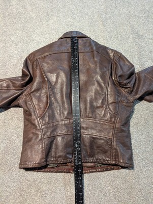 Lesco Leather Jacket Womens 16 Small Vintage Motorcycle 60s