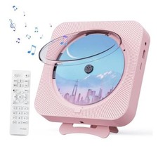 Portable CD Player with Bluetooth Desktop CD Player for Home CD Music Pink