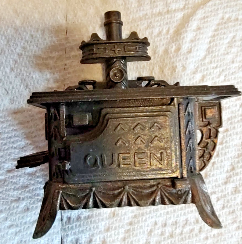 Vintage Metal Pencil Sharpener Miniature  Queen Stove
