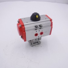 Single Acting 3-Piece Pneumatic Ball Valve Actuator 1/2" 1000PSI Stainless Steel