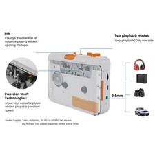 Cassette Tape Player Portable Converter Recorder Convert Tapes To Digital MP3