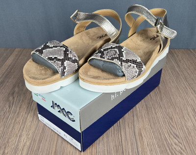 Imac faux snakeskin & leather sandals Italy womens Euro 41 new in box