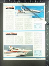 1990 1/2 pg. FEATURES on Four Winns 265 Vista & Formula 26 PC Performance Boats