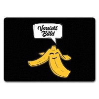 Vorsicht Bitte Bananenschale FußMatte In 35X50 Cm Ohne Rand In Schwarz