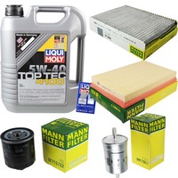 Inspektionspaket 5L Liqui Moly Top Tec 4100 5W-40 FüR VW Golf IV 1.6 16V Bora