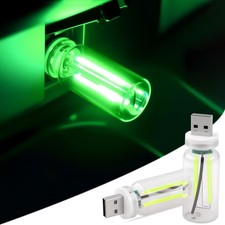 2PCS USB Lights for Car, Touch Dimmable Retro Car Lamp Interior LED green