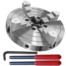 6 Inch Wood Lathe Chuck Set 4 Jaws Self-Centering Lathe Chucks Thread 1 x 8TP...