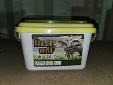 Image of Dinosaur World Play Set With Figurines, Playmat And Carry Box