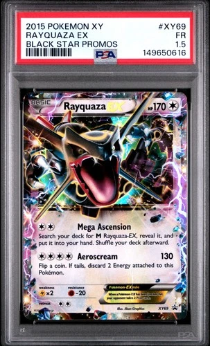 2015 POKEMON XY BLACK STAR PROMOS #XY69 RAYQUAZA EX PSA 1.5