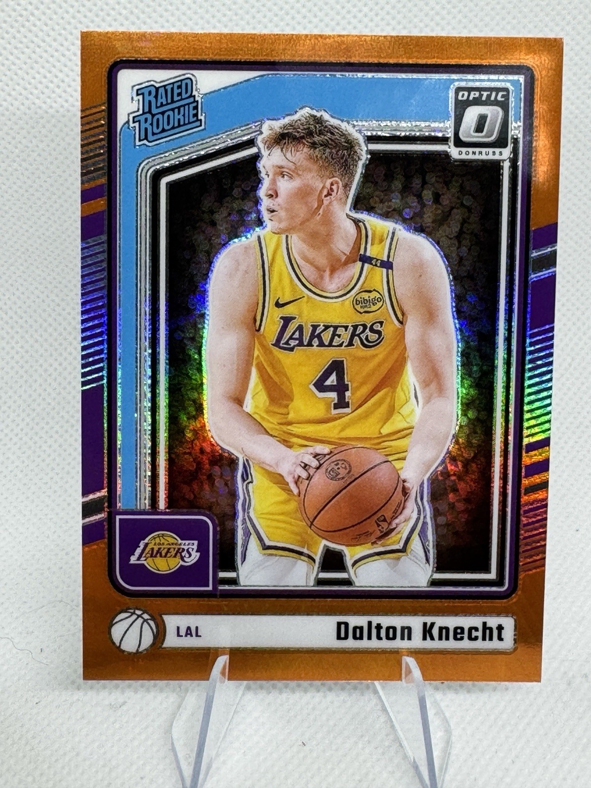 2024-25 Donruss Optic Dalton Knecht #256 Rated Rookie Orange Hyper Prizm /299