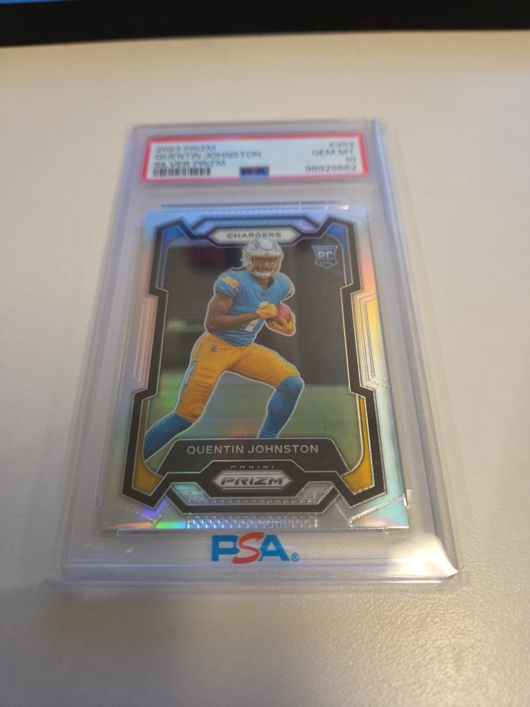 Quentin Johnston 2023 Panini Prizm Rookie #353 Silver Prizm PSA 10 Gem Mint