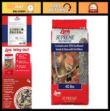 Premium Wild Bird Seed Mix - 40 lb Feeder Food with Nuts  Sunflower Seeds, Attr