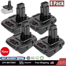 4x DM18D Adapter for Dewalt For Milwaukee 20V Li-ion Battery to Dewalt 18V NiCad