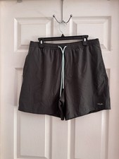NWT 35 HUK Pursuit Volley Men's L Charcoal Gray 5.5" Lined Swim Trunks