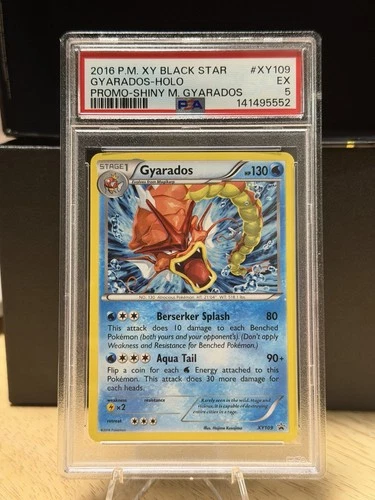 2016 Pokemon XY Black Star Promo Shiny M Gyarados #XY109 Gyarados Holo PSA 5