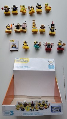 Mega Bloks Minions Despicable Me Mystery Mini Figures Series 3 + Valentine