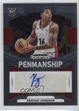 2024-25 Panini Prizm Draft Picks Penmanship Keshad Johnson #P-KJS Auto 0hj7