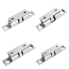Cabinet Door Closet Double Ball Catch Tension Latch Type Silver Tone