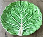 Vintage Cabbage Ware Leaf Plate —262/2 Faianças Belo Attributed Majolica (read) — photo 2