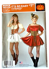 Simplicity W0128 Cosplay Pattern Misses' Top Skirt Vest Sz 6-16 Uncut 2016