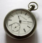 Antique Elgin Pocket Watch 18 size 7 jewels Silverode case RUNS