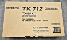 Genuine Kyocera Mita TK712 Black Toner Cartridge FS-9130DN FS-9530DN