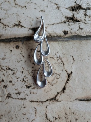 Floral anmutender Silberanhänger Anhänger 925 Silber Länge 5 cm