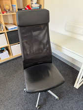 Ikea Markus Swivel Office Chair Black Leather and Mesh, used but good condition