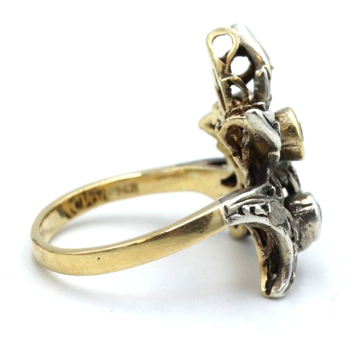 Antique Ring With Natural Diamond, Ruby, Sapphire… - image 3