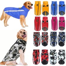 Vest Pet Warm Padded Fleece Coat Waterproof Reflective Jacket Dog Puppy Clothes