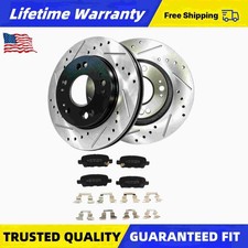308mm Rear Drilled Rotors Brake Pads fit Nissan 350Z Infiniti G35 G37 M35 M45