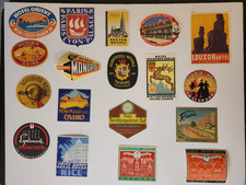 Vintage Hotel England France Germany Netherlands Egypt Luggage Labels Lot 18