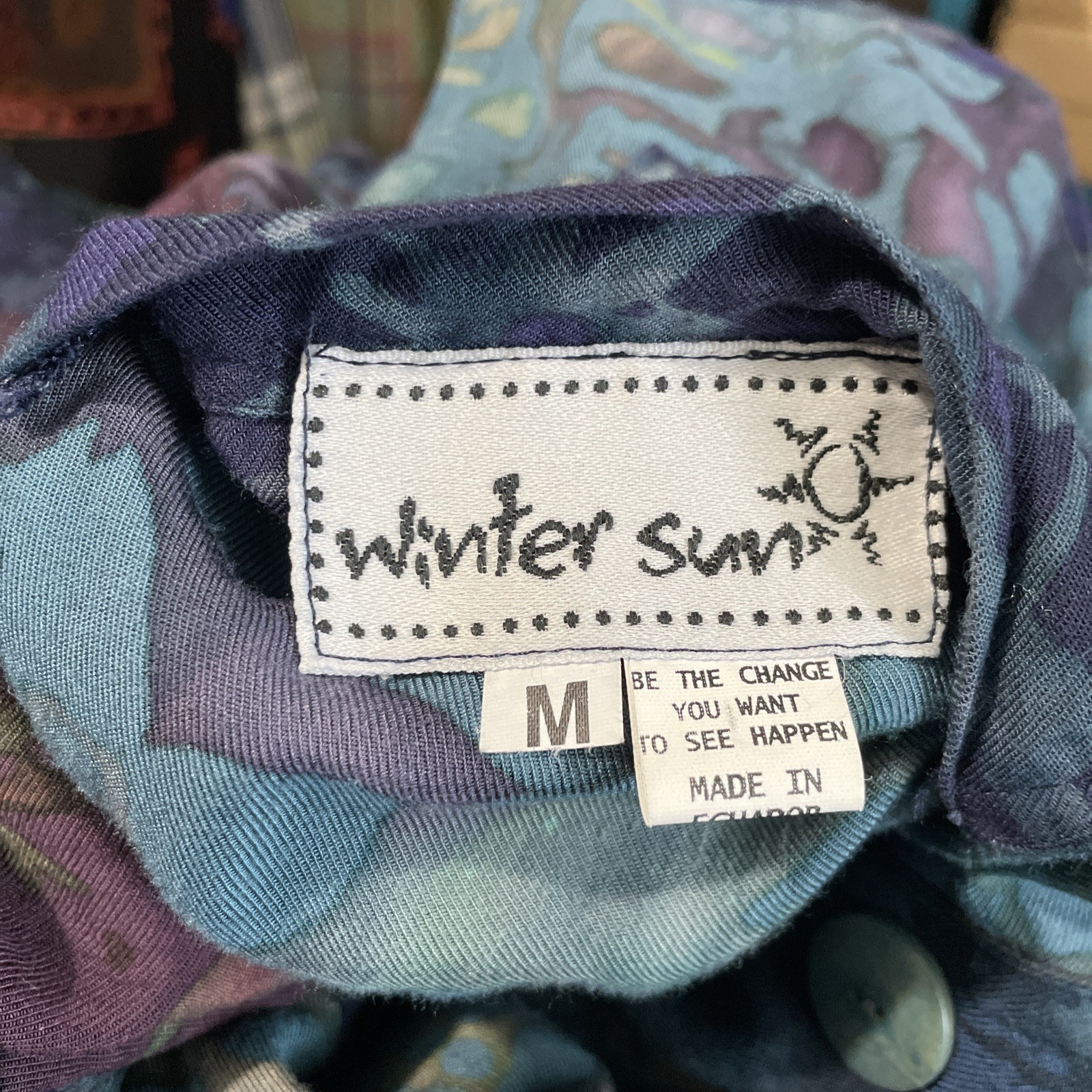 Winter Sun Reversible Jacket Size Medium Patchwor… - image 14