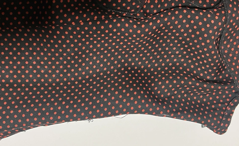 Camiseta sin mangas Maurices Y2K Cami negra con volantes lunares roja caprichosa coqueta pequeña Foto 4 de 4