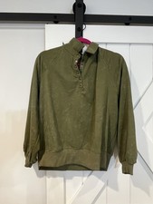 Medium olive Green Cropped Jacket