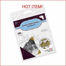 Scrapbook Adhesives Paper Photo Corners Self-Adhesive 108/Pk-.5" Gold