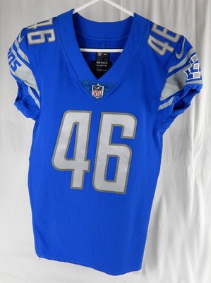 2017 Detroit Lions Marcus Cromartie #46 Spielgebrauchtes Blaues Trikot 38 656