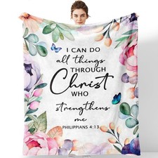 Christian Gifts for Women Blanket 50"X60", Inspirational Religious Gifts for ...