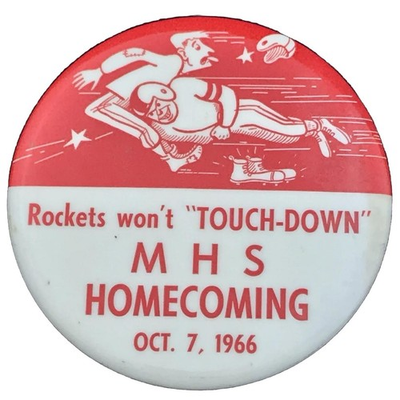 #ad #ad Mankato Scarlets Vintage Pin Button Football Minnesota 1966 MHS Homecoming 60s $16.10