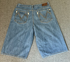 Sean John Denim Shorts Sz 36 Baggy Long Y2K Designer Pockets 100 Cotton Retro