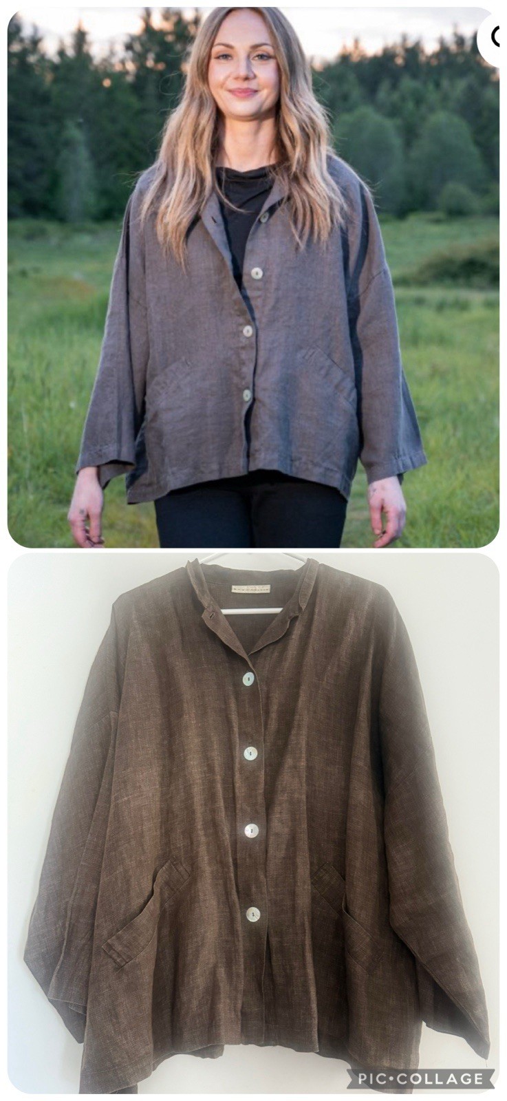 bryn walker Danuta linen duster jacket oversized … - image 1