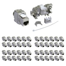 48x Keystone Jack Modul Cat.6a RJ45 STP werkz...