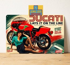Ducati 900 Mike Hailwood Replica Ad Vintage Motorcycle Metal Poster Sign 20x30cm Ducati 900 Mike Hailwood Replica Ad Vintage Motorcycle Metal Poster Sign 20x30cm
