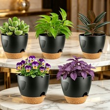 Self Watering Flower Pots For Plants, Self Watering Planter With Drainage Holes