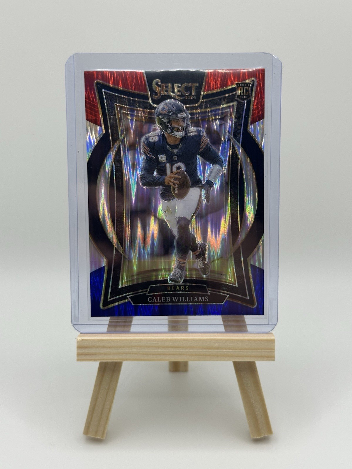 2024 Panini Select - Concourse Caleb Williams #25 Red & Blue Shock Prizm (RC)