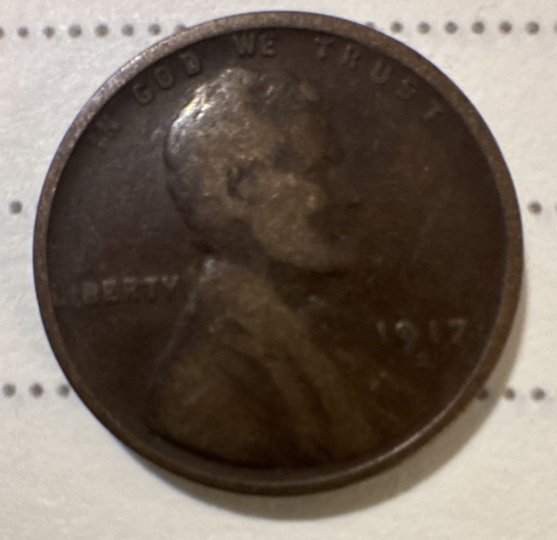 1917-S Lincoln Wheat Small Cent Bronze BN Philadelphia No Mint KM#132